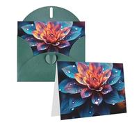 GFLFMXZW Bellissimi biglietti di auguri colorati con stampa floreale, biglietti vuoti con buste, set di biglietti di ringraziamento, biglietti di auguri per tutte le occasioni, 10,2 x 15,2 cm