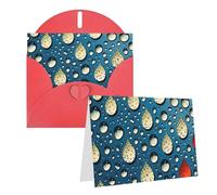 GFLFMXZW Biglietti di auguri vuoti con stampa a pois con gocce d'acqua, con buste, biglietti di ringraziamento per tutte le occasioni, 10,2 x 15,2 cm