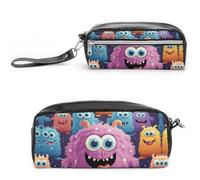 GFLFMXZW Borsa per trucchi da viaggio borsa cosmetica da donna borsa per trucco colorata con mostri cartoni animati per borsa grande organizer per trucco, mostro colorato dei cartoni animati, 20 x 10