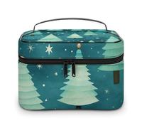 GFLFMXZW Borsa per trucchi da viaggio borsa cosmetica da donna con motivo a stelle blu borsa per trucco grande organizer per trucco borsa per ricevimento, motivo stella blu, 25 x 18 x 15 cm, borsa