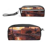GFLFMXZW Borsa per trucchi da viaggio borsa cosmetica per le donne Roma Tramonto Borsa per trucco per borsa Grande custodia organizer per trucco, tramonto di Roma, 20 x 10 x 5,5 cm, borsa cosmetica