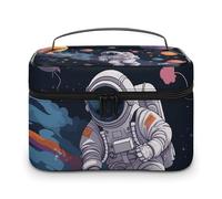 GFLFMXZW Borsa per trucchi da viaggio per donne astronauta Space Flight Makeup Pouch per borsa grande organizer per trucco borsa per ricezione, astronauta volo spaziale, 25 x 18 x 15 cm, borsa