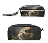 GFLFMXZW Borsa per trucchi da viaggio per donne coniglio che mangia erba borsa per trucco per borsa grande custodia organizer per trucco, coniglio che mangia erba, 20 x 10 x 5,5 cm, borsa cosmetica
