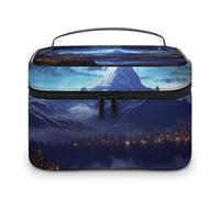 GFLFMXZW Borsa per trucchi da viaggio per donne Fantasy Night Scene Makeup Pouch per borsa grande organizer per trucco borsa per ricevimento, scena notturna fantasy, 25 x 18 x 15 cm, borsa per