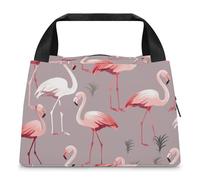 GFLFMXZW Borsa termica per il pranzo da donna, motivo fenicottero, borsa per il pranzo da uomo, riutilizzabile, per il pranzo