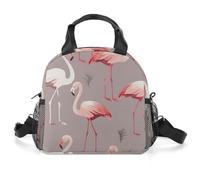 GFLFMXZW Borsa termica per il pranzo da donna, motivo fenicottero, borsa per il pranzo da uomo, riutilizzabile, per il pranzo