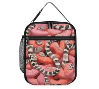 GFLFMXZW Borsa termica per il pranzo da donna, riutilizzabile, con un mucchio di serpenti pazzi, impermeabile, borsa termica per il pranzo per il lavoro