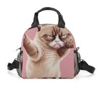 GFLFMXZW Borsa termica per il pranzo per le donne con gatto che fa borse per il pranzo per gli uomini Lunch box riutilizzabili
