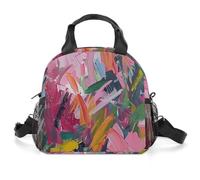 GFLFMXZW Borsa termica per il pranzo per le donne con motivo giardino di pesche borse per il pranzo da uomo scatole per il pranzo riutilizzabili
