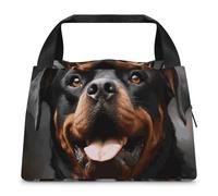 GFLFMXZW Borsa termica per il pranzo per le donne Cool Rottweiler Dog Art Borse per il pranzo per gli uomini Lunch box riutilizzabili