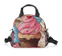 GFLFMXZW Borsa termica per il pranzo per le donne Cupcakes e gelato borse per il pranzo per gli uomini Lunch box riutilizzabili scatole per il pranzo