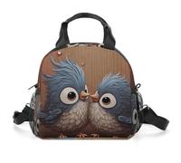 GFLFMXZW Borsa termica per il pranzo per le donne Love Birdie Stripe Borse per il pranzo per gli uomini Lunch box riutilizzabili