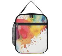 GFLFMXZW Borse per il pranzo isolate per le donne riutilizzabili scatole per il pranzo ad acquerello schizzi di vernice impermeabile Tote Bag Lunch Cooler Bag per il lavoro