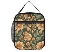 GFLFMXZW Borse termiche per il pranzo da donna, riutilizzabili, bel motivo verde, impermeabile, borsa termica per il pranzo per il lavoro