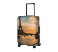 GFLFMXZW Copertura elastica per bagagli da viaggio, copertura per valigie con tramonto sopra la torre, copertura protettiva per bagagli da viaggio, antigraffio, copertura decorativa per adulti