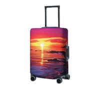 GFLFMXZW Copertura elastica per bagagli da viaggio, copertura per valigie con tramonto sul mare calmo, copertura protettiva per bagagli da viaggio, antigraffio, copertura decorativa per adulti