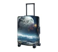 GFLFMXZW Copertura elastica per bagagli da viaggio, copertura protettiva per bagagli, antigraffio, decorativa, per adulti (45,7-81,3 cm), Nero , M