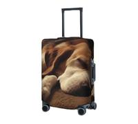 GFLFMXZW Copertura elastica per bagagli da viaggio, copertura protettiva per bagagli con cane che dorme, copertura protettiva per bagagli da viaggio, antigraffio, copertura decorativa per adulti