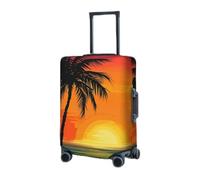 GFLFMXZW Copertura elastica per bagagli da viaggio, copertura protettiva per valigie con palma al tramonto, copertura protettiva per bagagli da viaggio, antigraffio, copertura decorativa per adulti
