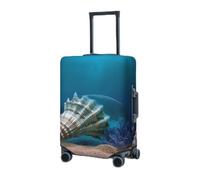 GFLFMXZW Copertura elastica per valigie da viaggio, copertura protettiva per bagagli, antigraffio, decorativa, per adulti (45,7-81,3 cm), Nero , XL
