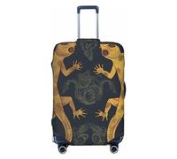 GFLFMXZW Copertura per bagagli da viaggio con geco lucertole coperture per valigie per bagagli alla moda protezione per bagagli da 45,7 a 81,3 cm, Nero , M