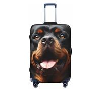 GFLFMXZW Copertura per bagagli da viaggio Cool Rottweiler Dog Art Valigie Coperture per bagagli Moda Valigie Protector Adatto per bagagli da 45,7 a 81,3 cm, Nero , M