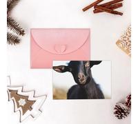 GFLFMXZW Divertente biglietto di San Valentino carino nero animale capra biglietti di auguri vuoti con buste biglietto di compleanno biglietto di nozze biglietto di simpatia Thinking of You Card