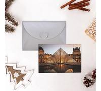 GFLFMXZW Divertente biglietto di San Valentino Museo del Louvre a Parigi biglietti di auguri vuoti con buste biglietto di compleanno biglietto di nozze biglietto di simpatia Thinking of You Card