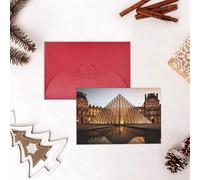 GFLFMXZW Divertente biglietto di San Valentino Museo del Louvre a Parigi biglietti di auguri vuoti con buste biglietto di compleanno biglietto di nozze biglietto di simpatia Thinking of You Card