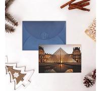 GFLFMXZW Divertente biglietto di San Valentino Museo del Louvre a Parigi biglietti di auguri vuoti con buste biglietto di compleanno biglietto di nozze biglietto di simpatia Thinking of You Card