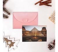 GFLFMXZW Divertente biglietto di San Valentino Museo del Louvre a Parigi biglietti di auguri vuoti con buste biglietto di compleanno biglietto di nozze biglietto di simpatia Thinking of You Card