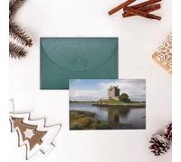 GFLFMXZW Divertente biglietto di San Valentino vista del castello di Dunguaire biglietti di auguri vuoti con buste biglietto di compleanno biglietto di nozze biglietto di simpatia Thinking of You Card
