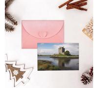 GFLFMXZW Divertente biglietto di San Valentino vista del castello di Dunguaire biglietti di auguri vuoti con buste biglietto di compleanno biglietto di nozze biglietto di simpatia Thinking of You Card