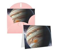 GFLFMXZW Jupiter - Biglietti di auguri con stampa paesaggistica, vuoti, con buste, set di biglietti di ringraziamento per tutte le occasioni, 10,2 x 15,2 cm