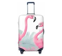 GFLFMXZW Love Flamingo - Elegante copertura per valigia, lavabile, elasticizzata, antigraffio, per bagagli da viaggio da 45,7 a 78,7 cm, Nero , M
