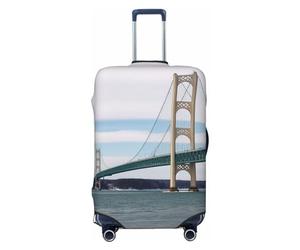 GFLFMXZW Mackinac - Copertura per valigie da viaggio con ponte sospeso, alla moda, adatta per bagagli da 45,7 a 81,3 cm, Nero , L