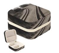 GFLFMXZW Portagioie in pelle arancione con motivo ondulato per donne, mini organizer per gioielli, da viaggio, per riporre anelli, collane, orecchini, Stile 4, Taglia unica, moderno