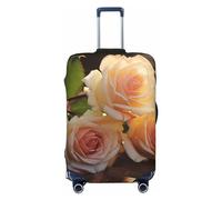 GFLFMXZW Romantic Roses - Copertura per valigia, elegante, lavabile, elasticizzata, antigraffio, per bagagli da viaggio da 45,7 a 78,7 cm, Nero , L