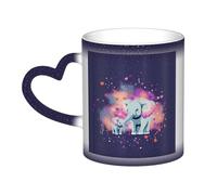 GFLFMXZW Tazza che cambia colore elefante spruzza amore tazza di caffè tazze di caffè tazza di caffè tazza creativa tazza di caffè tazza magica tazza di tè magico