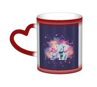 GFLFMXZW Tazza che cambia colore elefante spruzza amore tazza di caffè tazze di caffè tazza di caffè tazza creativa tazza di caffè tazza magica tazza di tè magico