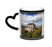 GFLFMXZW Tazza che cambia colore monumenti storici dell'Armenia Tazza da caffè in ceramica tazze da caffè tazza creativa tazza magica tazza da tè magica