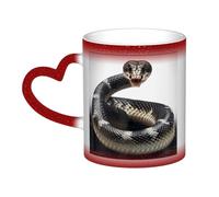 GFLFMXZW Tazza che cambia colore tazza da caffè Cobra Snake tazza da caffè in ceramica tazza creativa tazza magica tazza da tè magica