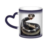 GFLFMXZW Tazza che cambia colore tazza da caffè Cobra Snake tazza da caffè in ceramica tazza creativa tazza magica tazza da tè magica