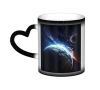 GFLFMXZW Tazza che cambia colore tazza spaziale pianeta terra tazza da caffè in ceramica tazze da caffè tazza creativa tazza magica tazza da tè magica
