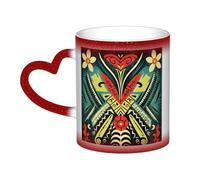 GFLFMXZW Tazza che cambia colore tradizionale stile tribale abbigliamento tazza da caffè tazze da caffè in ceramica tazza da caffè tazza magica tazza da tè magica