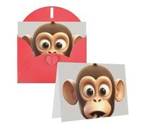 GFLFMXZW The Silent Monkey - Biglietti di auguri vuoti con buste, set di biglietti di ringraziamento per tutte le occasioni, 10,2 x 15,2 cm