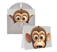 GFLFMXZW The Silent Monkey - Biglietti di auguri vuoti con buste, set di biglietti di ringraziamento per tutte le occasioni, 10,2 x 15,2 cm