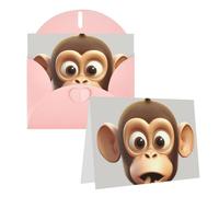 GFLFMXZW The Silent Monkey - Biglietti di auguri vuoti con buste, set di biglietti di ringraziamento per tutte le occasioni, 10,2 x 15,2 cm