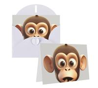 GFLFMXZW The Silent Monkey - Biglietti di auguri vuoti con buste, set di biglietti di ringraziamento per tutte le occasioni, 10,2 x 15,2 cm