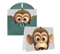 GFLFMXZW The Silent Monkey - Biglietti di auguri vuoti con buste, set di biglietti di ringraziamento per tutte le occasioni, 10,2 x 15,2 cm